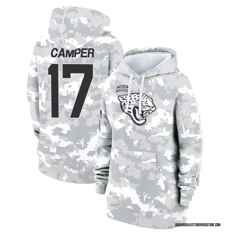 Women's Cameron Camper Jacksonville Jaguars Camo Arctic 2024 Salute to Service Club Fleece Pullover Hoodie