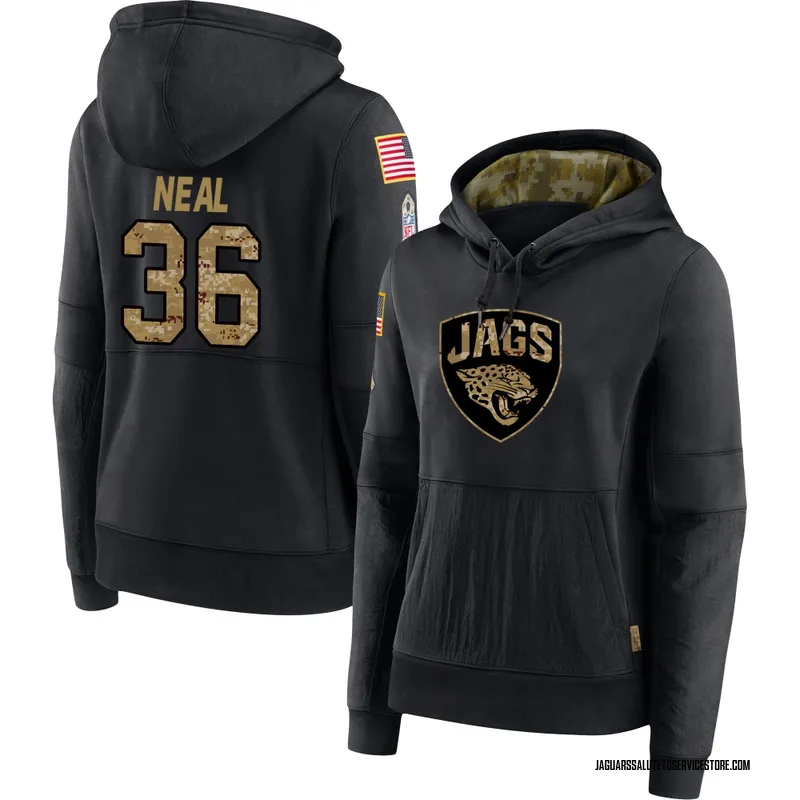 Women's Devin Neal Jacksonville Jaguars Black 2020 Salute to Service Sideline Performance Pullover Hoodie