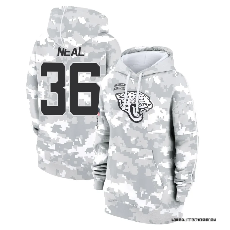 Women's Devin Neal Jacksonville Jaguars Camo Arctic 2024 Salute to Service Club Fleece Pullover Hoodie