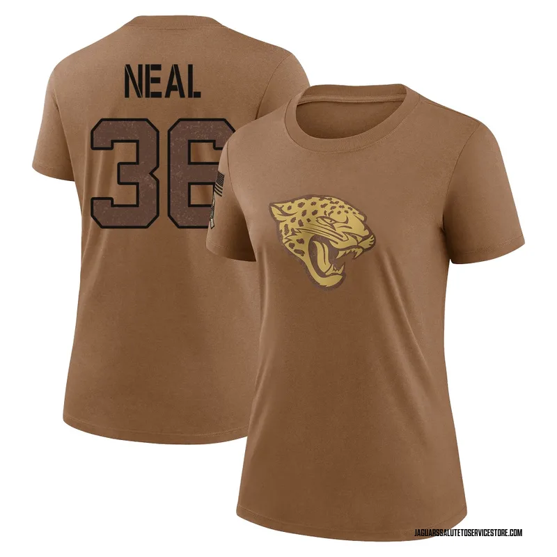 Women's Devin Neal Jacksonville Jaguars Legend Brown 2023 Salute To Service Performance T-Shirt