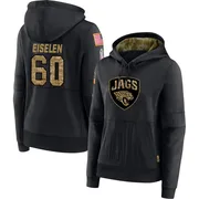 Women's Dieter Eiselen Jacksonville Jaguars Black 2020 Salute to Service Sideline Performance Pullover Hoodie