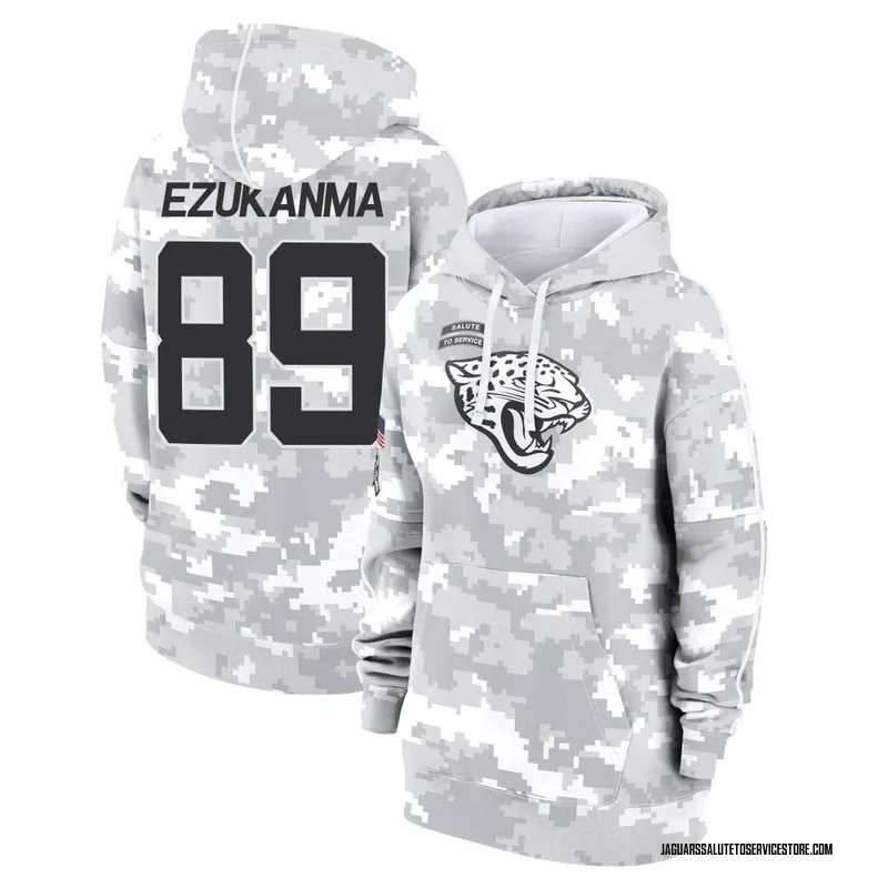 Women's Erik Ezukanma Jacksonville Jaguars Camo Arctic 2024 Salute to Service Club Fleece Pullover Hoodie