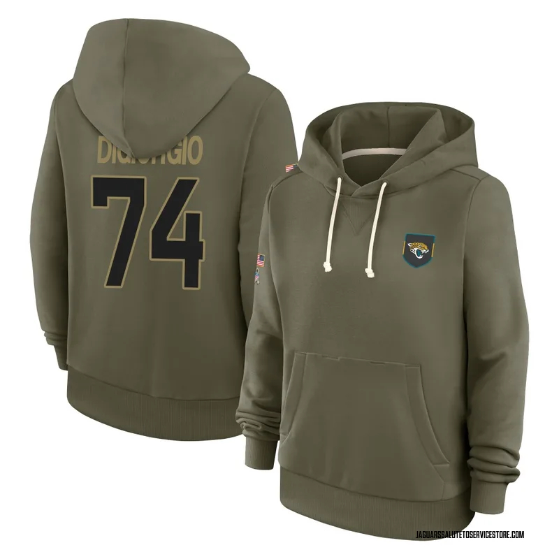 Women's Garrett DiGiorgio Jacksonville Jaguars Olive 2025 Salute to Service Hoodie
