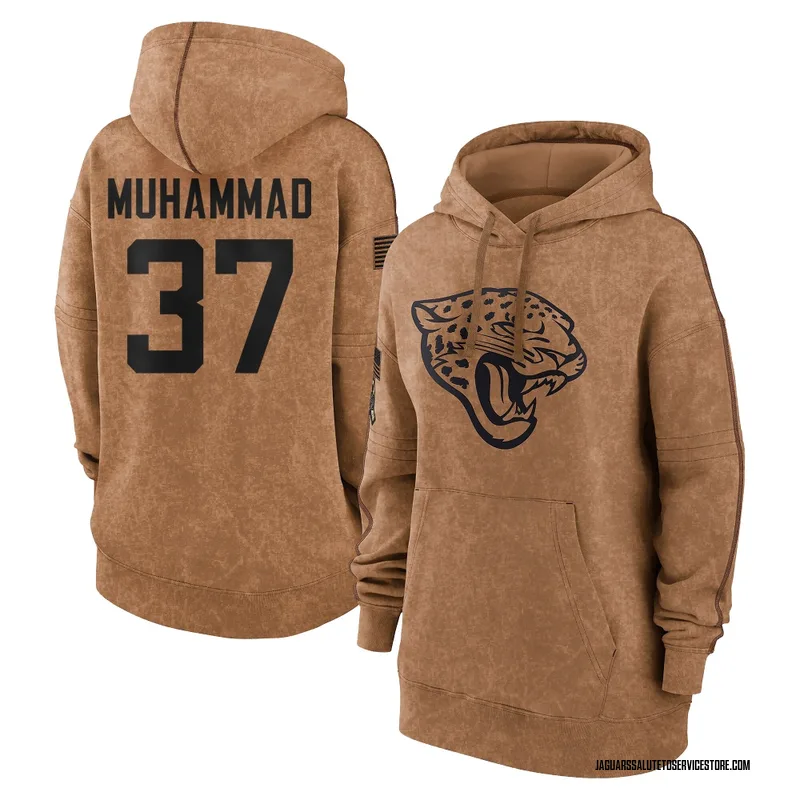 Women's Jabbar Muhammad Jacksonville Jaguars Brown 2023 Salute To Service Pullover Hoodie