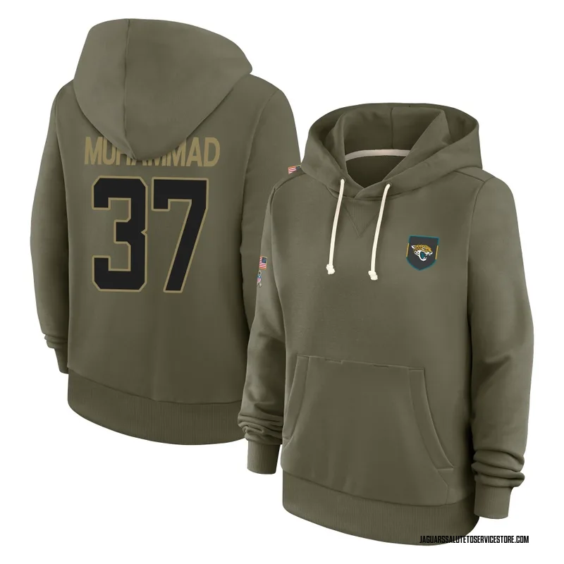 Women's Jabbar Muhammad Jacksonville Jaguars Olive 2025 Salute to Service Hoodie