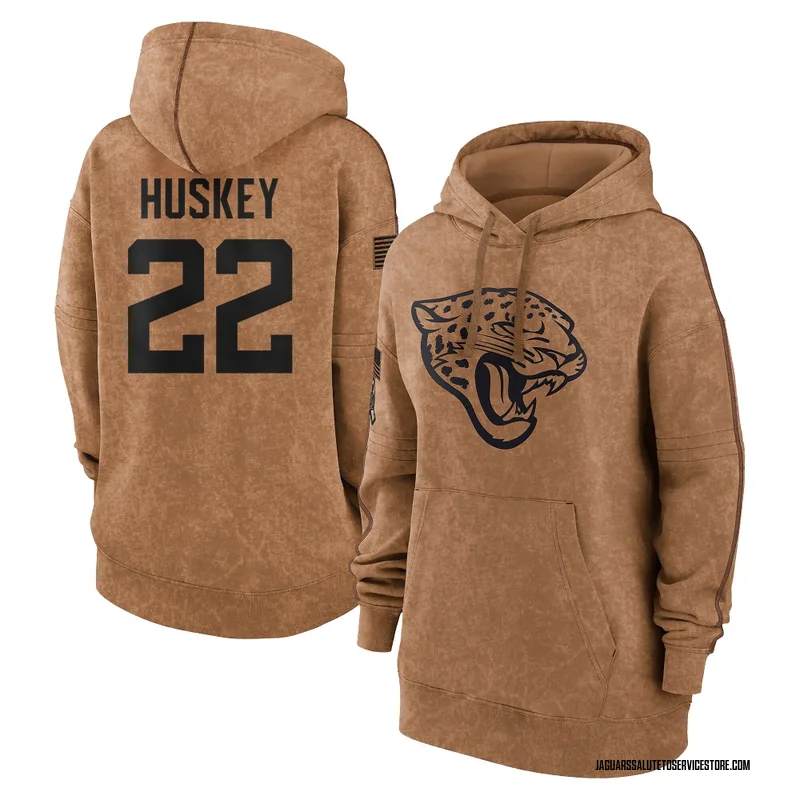 Women's Jalen Huskey Jacksonville Jaguars Brown 2023 Salute To Service Pullover Hoodie