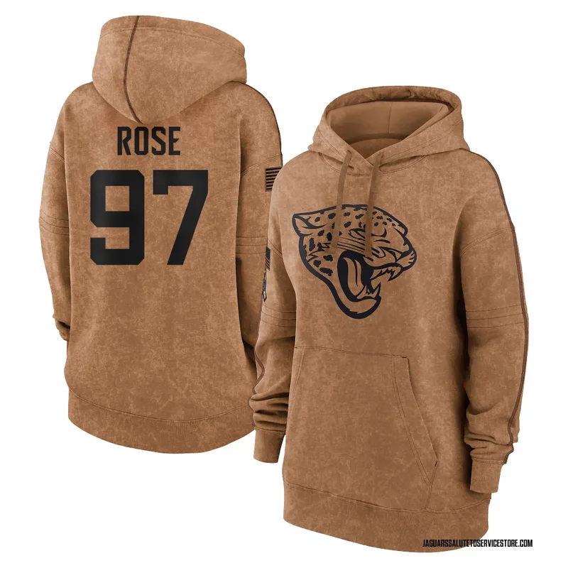 Women's Keivie Rose Jacksonville Jaguars Brown 2023 Salute To Service Pullover Hoodie