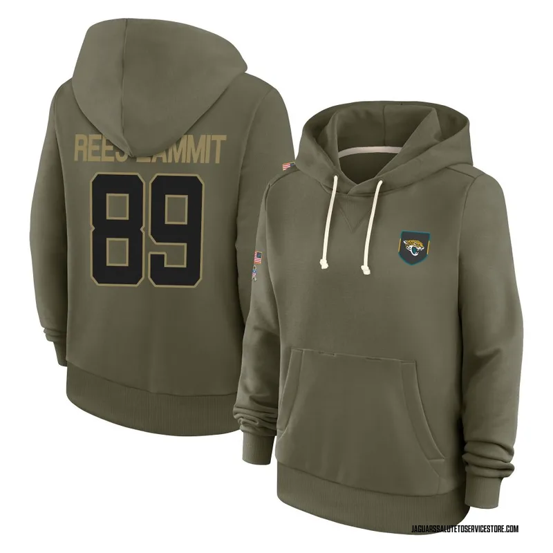 Women's Louis Rees-Zammit Jacksonville Jaguars Olive 2025 Salute to Service Hoodie