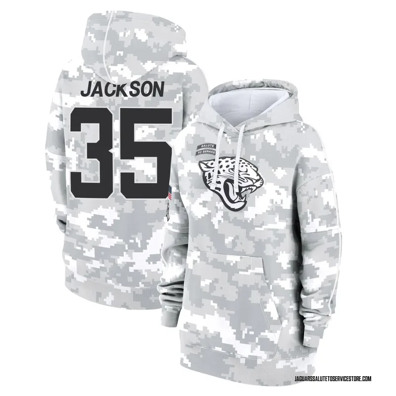 Women's Matthew Jackson Jacksonville Jaguars Camo Arctic 2024 Salute to Service Club Fleece Pullover Hoodie