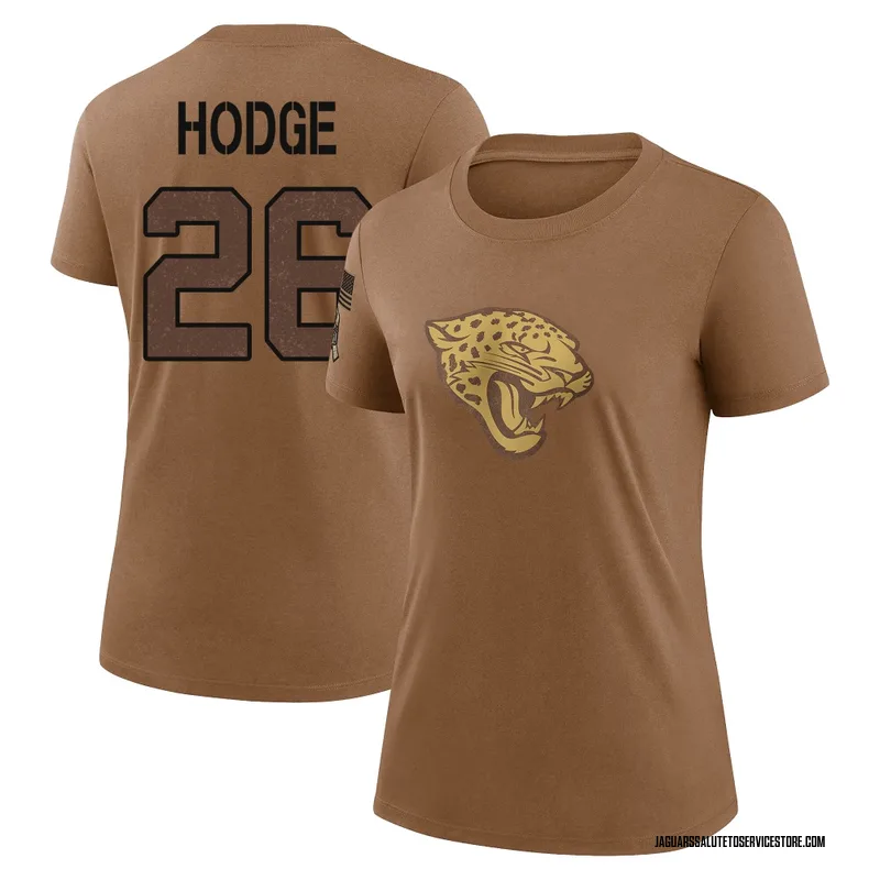 Women's Preston Hodge Jacksonville Jaguars Legend Brown 2023 Salute To Service Performance T-Shirt
