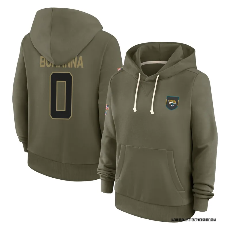 Women's Quinton Bohanna Jacksonville Jaguars Olive 2025 Salute to Service Hoodie