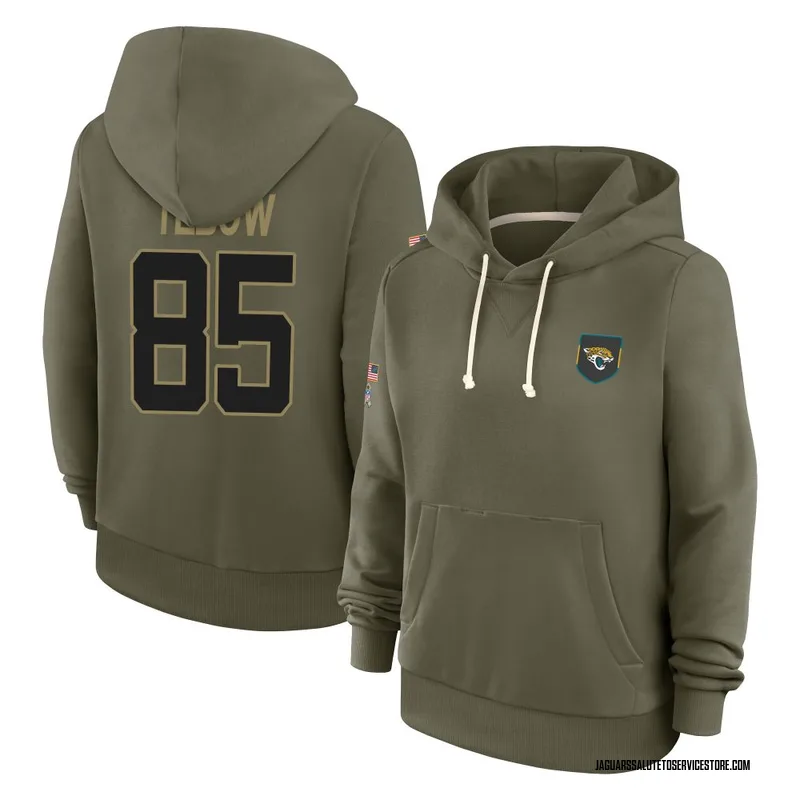 Women's Tim Tebow Jacksonville Jaguars Olive 2025 Salute to Service Hoodie