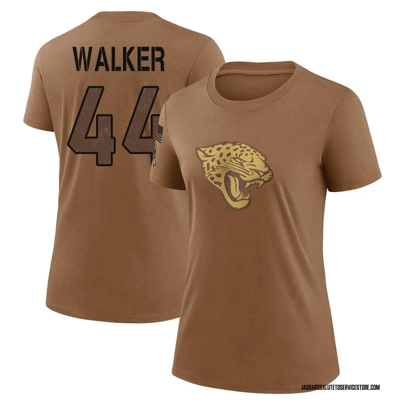 Women's Travon Walker Jacksonville Jaguars Legend Brown 2023 Salute To Service Performance T-Shirt