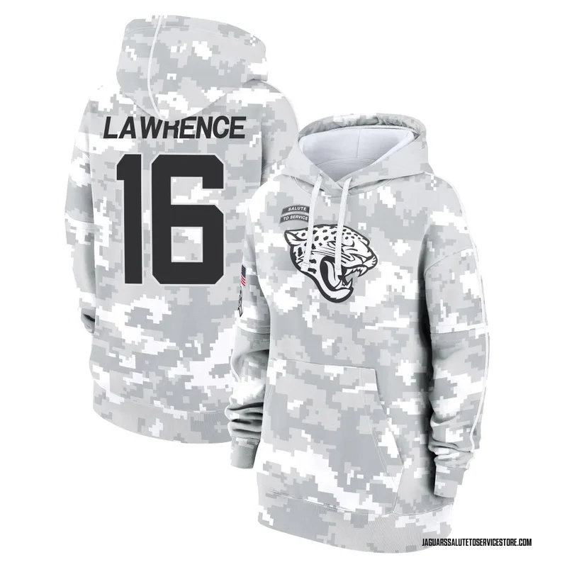 Women's Trevor Lawrence Jacksonville Jaguars Camo Arctic 2024 Salute to Service Club Fleece Pullover Hoodie