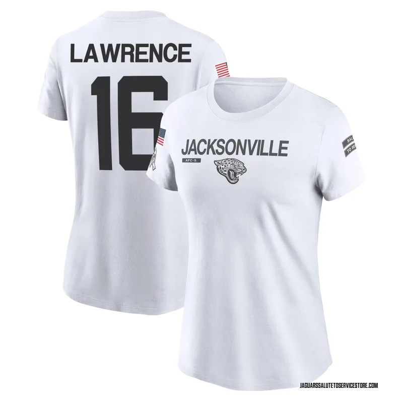 Women's Trevor Lawrence Jacksonville Jaguars Legend White 2024 Salute to Service Performance T-Shirt