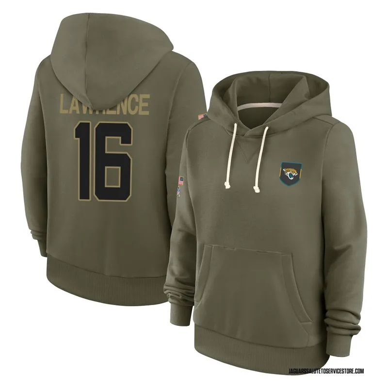Women's Trevor Lawrence Jacksonville Jaguars Olive 2025 Salute to Service Hoodie