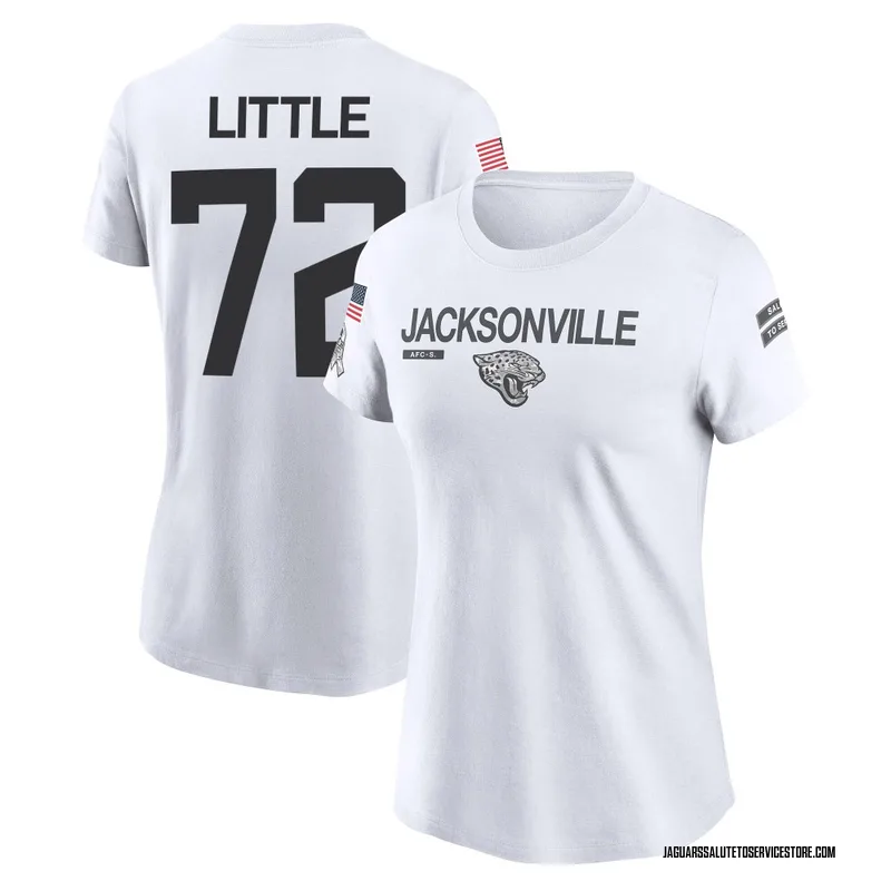 Women's Walker Little Jacksonville Jaguars Legend White 2024 Salute to Service Performance T-Shirt