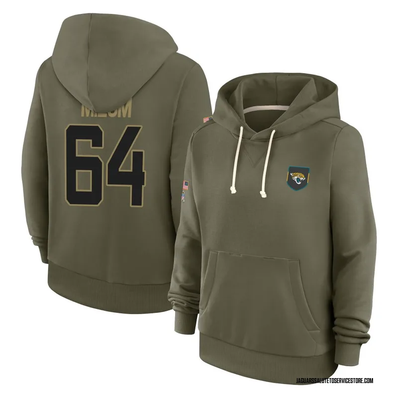 Women's Wyatt Milum Jacksonville Jaguars Olive 2025 Salute to Service Hoodie