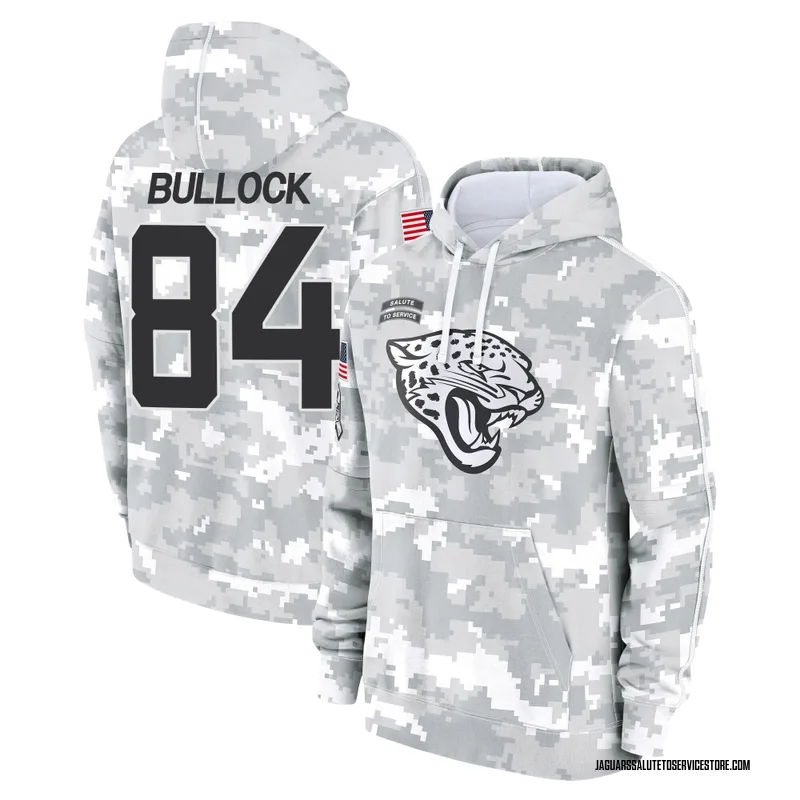Youth Alex Bullock Jacksonville Jaguars Camo Arctic 2024 Salute to Service Club Fleece Pullover Hoodie