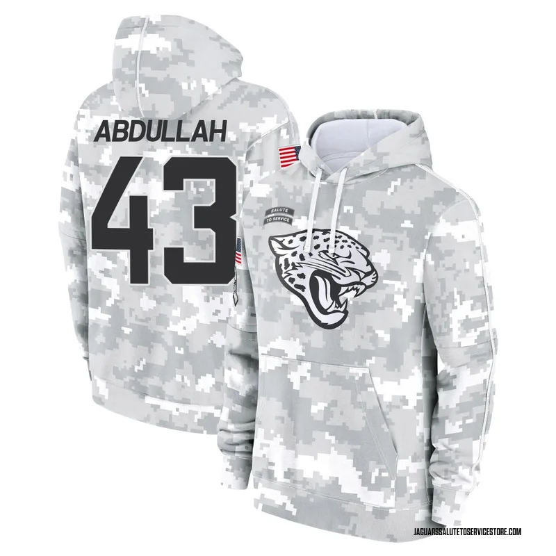 Youth Ameer Abdullah Jacksonville Jaguars Camo Arctic 2024 Salute to Service Club Fleece Pullover Hoodie