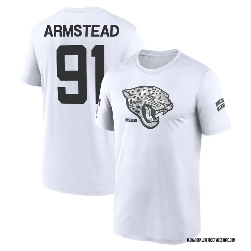 Youth Arik Armstead Jacksonville Jaguars Legend White 2024 Salute to Service Performance T-Shirt