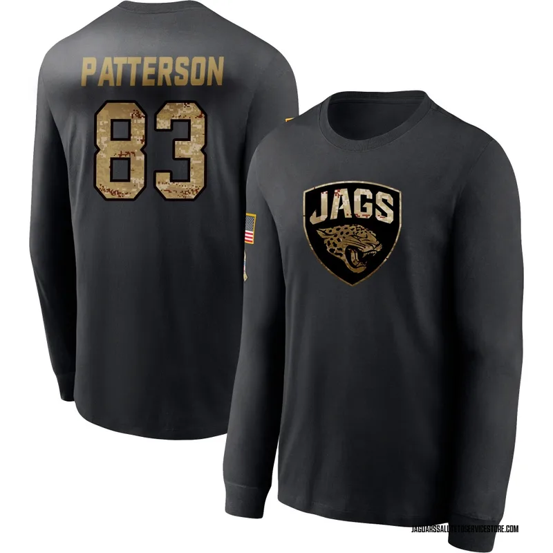 Youth Ben Patterson Jacksonville Jaguars Black 2020 Salute To Service Sideline Performance Long Sleeve T-Shirt