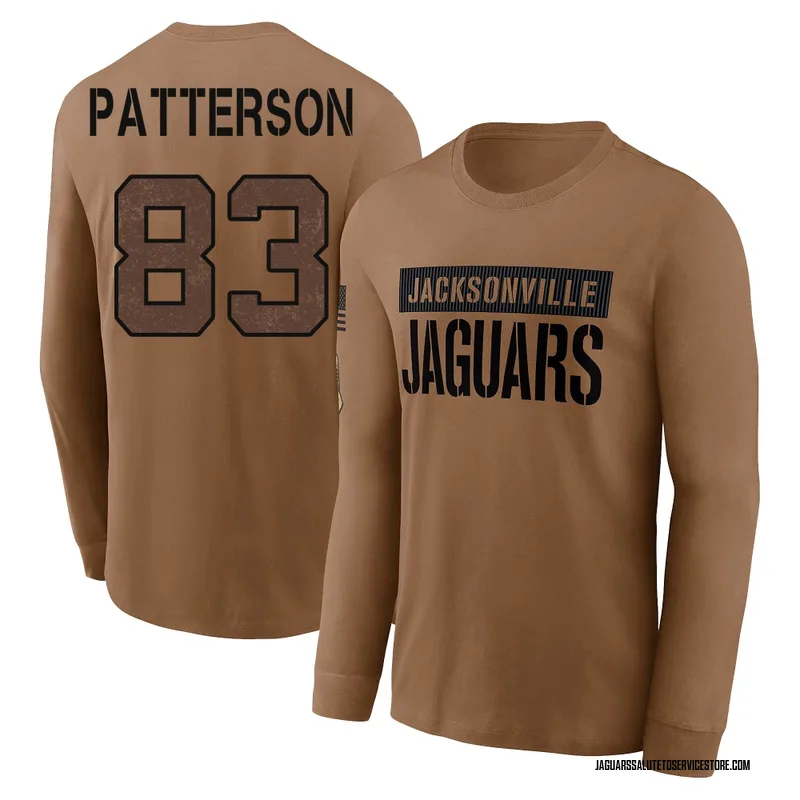 Youth Ben Patterson Jacksonville Jaguars Brown 2023 Salute To Service Long Sleeve T-Shirt