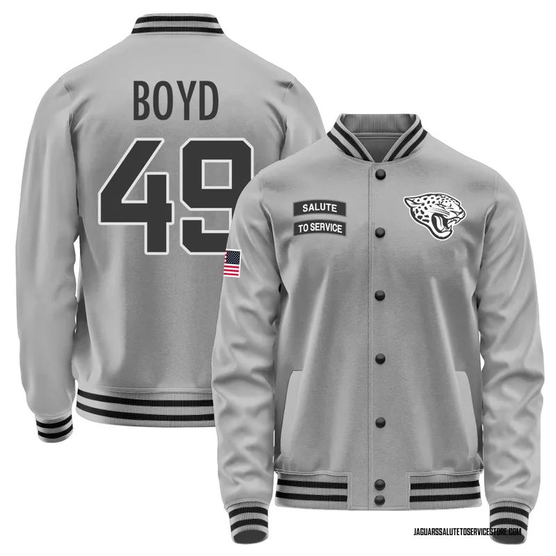 Youth Brady Boyd Jacksonville Jaguars Gray Salute to Service Performance Jacket