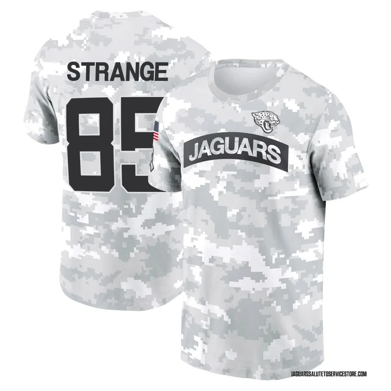 Youth Brenton Strange Jacksonville Jaguars Camo Arctic 2024 Salute to Service Performance T-Shirt