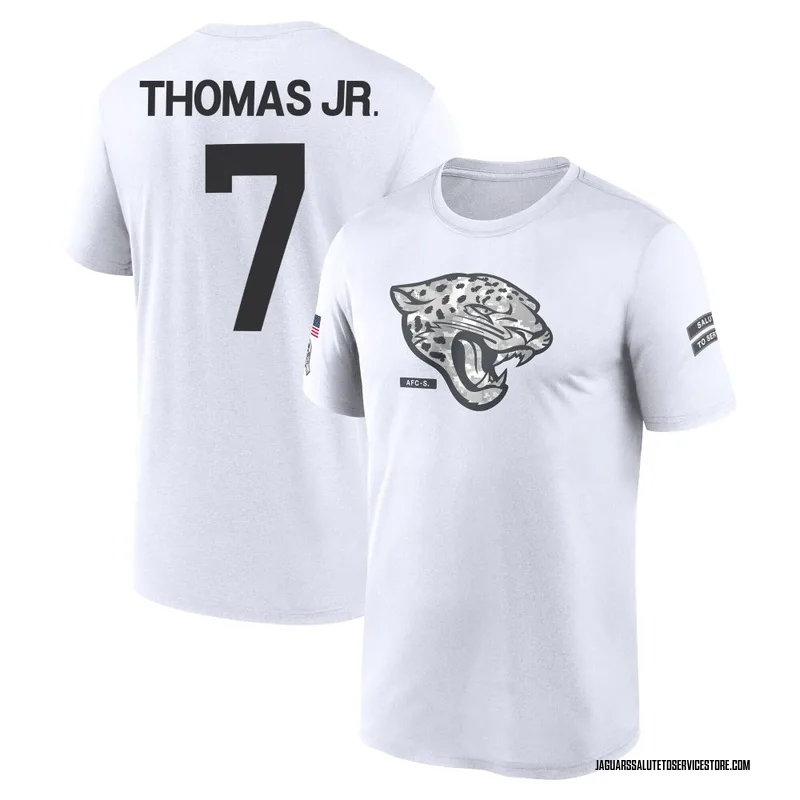 Youth Brian Thomas Jr. Jacksonville Jaguars Legend White 2024 Salute to Service Performance T-Shirt