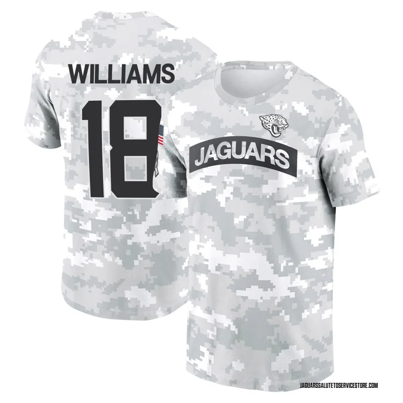 Youth CJ Williams Jacksonville Jaguars Camo Arctic 2024 Salute to Service Performance T-Shirt