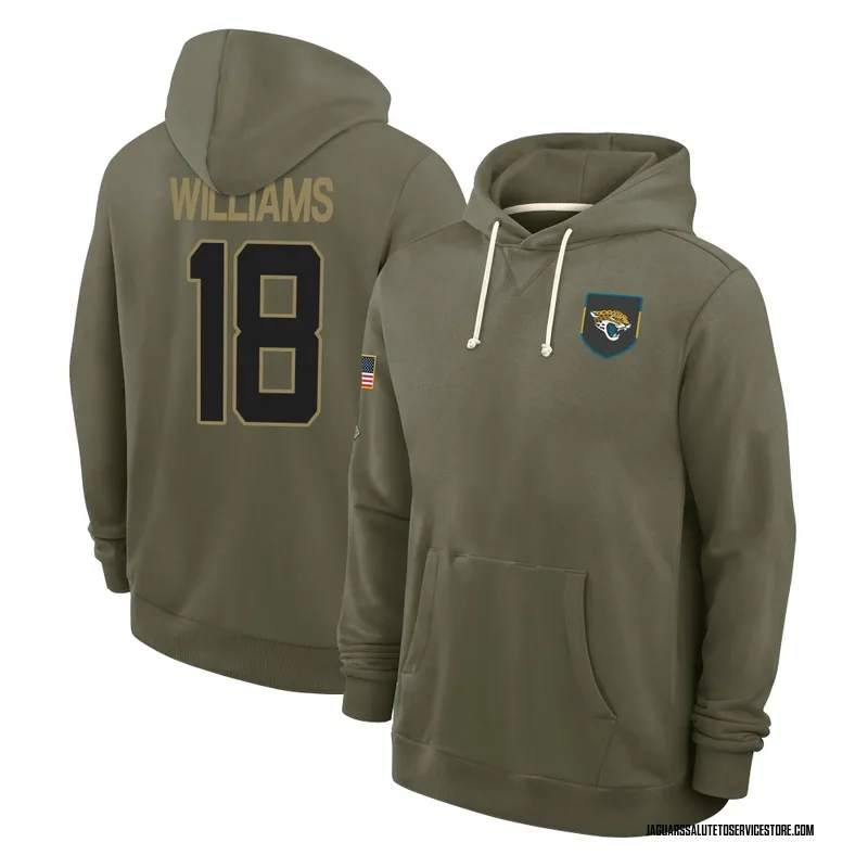 Youth CJ Williams Jacksonville Jaguars Olive 2025 Salute to Service Hoodie