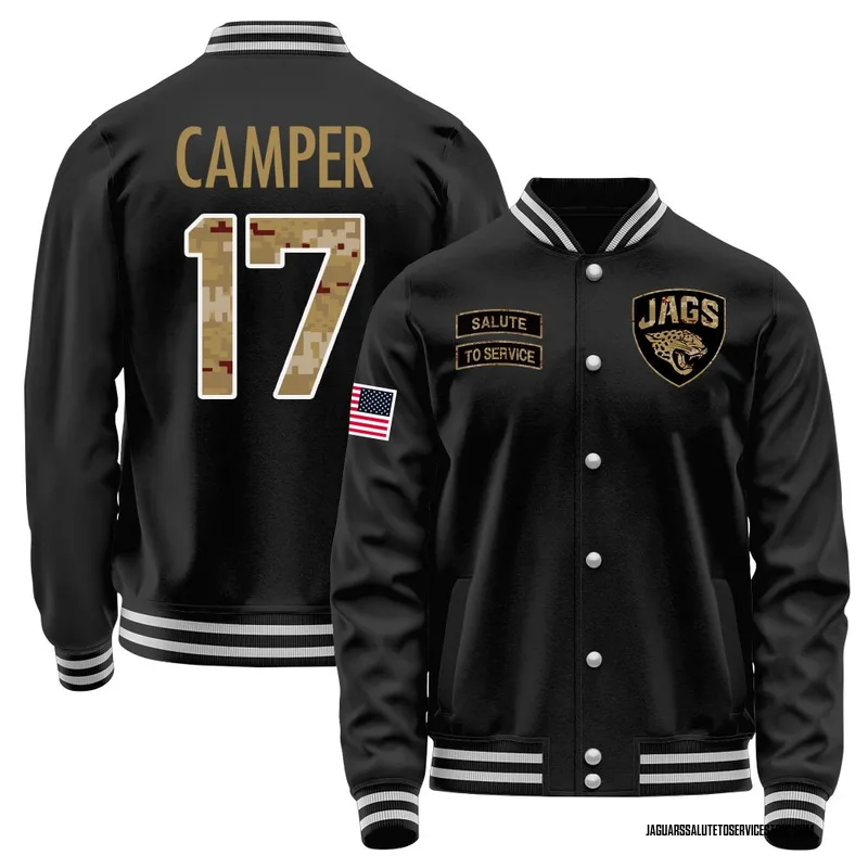 Youth Cam Camper Jacksonville Jaguars Black Salute to Service Sideline Performance Jacket