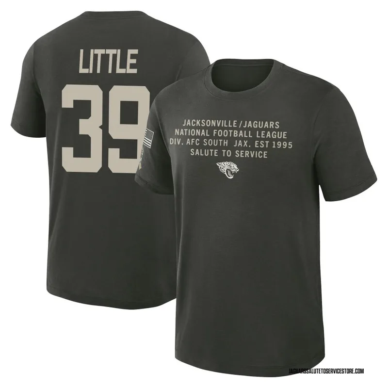 Youth Cam Little Jacksonville Jaguars Green Forest/ 2025 Salute to Service Sideline Slub T-Shirt