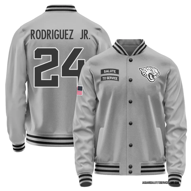 Youth Chris Rodriguez Jr. Jacksonville Jaguars Gray Salute to Service Performance Jacket