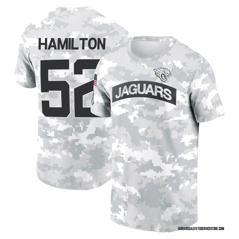 Youth DaVon Hamilton Jacksonville Jaguars Camo Arctic 2024 Salute to Service Performance T-Shirt