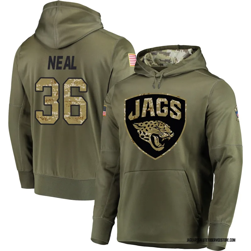 Youth Devin Neal Jacksonville Jaguars Olive Salute to Service Pullover Hoodie