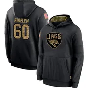 Youth Dieter Eiselen Jacksonville Jaguars Black 2020 Salute to Service Sideline Performance Pullover Hoodie