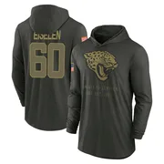 Youth Dieter Eiselen Jacksonville Jaguars Green Forest/ 2025 Salute to Service Sideline Lightweight Hooded Pullover Long Sleeve 