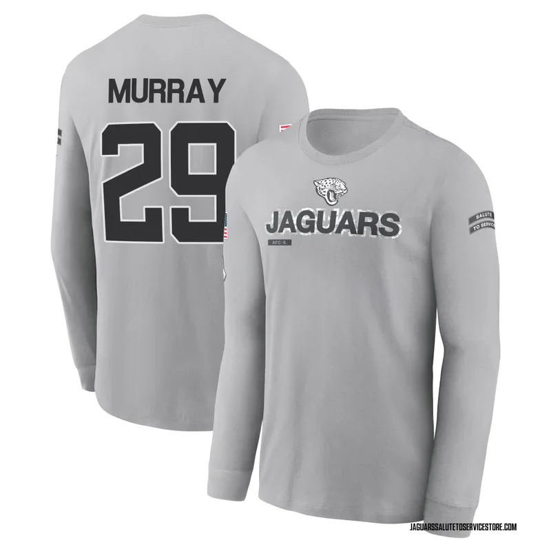 Youth Eric Murray Jacksonville Jaguars Gray 2024 Salute to Service Long Sleeve T-Shirt