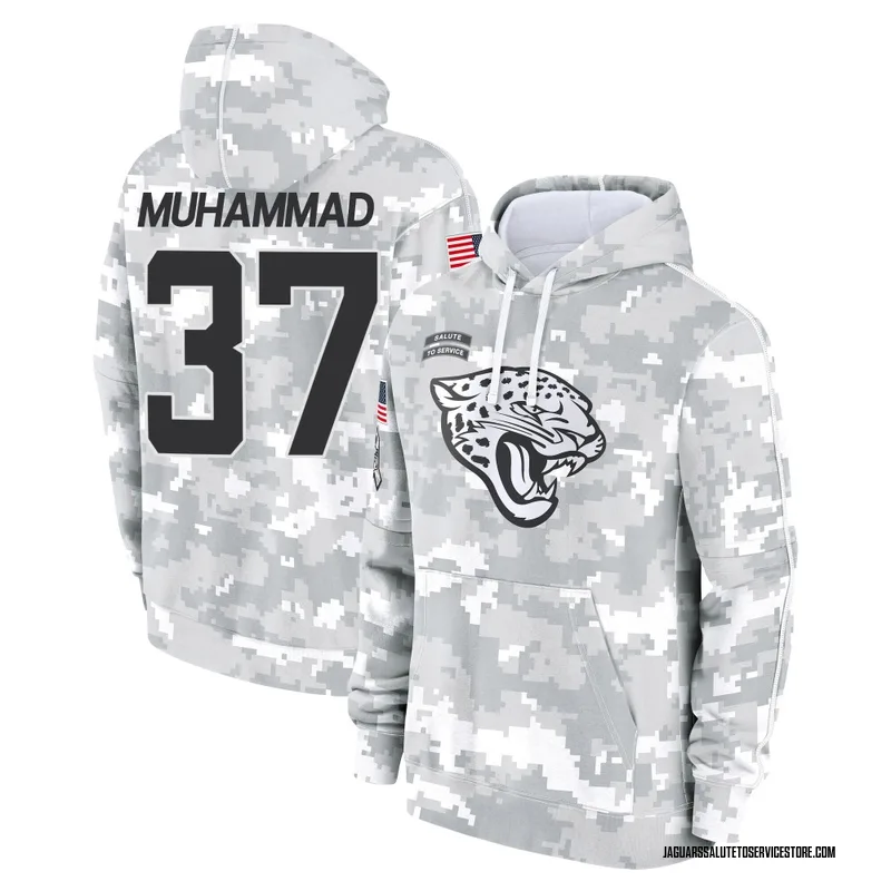 Youth Jabbar Muhammad Jacksonville Jaguars Camo Arctic 2024 Salute to Service Club Fleece Pullover Hoodie