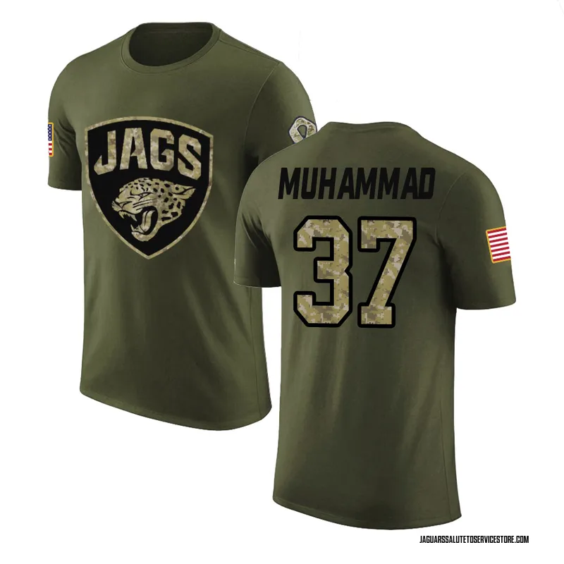 Youth Jabbar Muhammad Jacksonville Jaguars Legend Olive Salute to Service T-Shirt