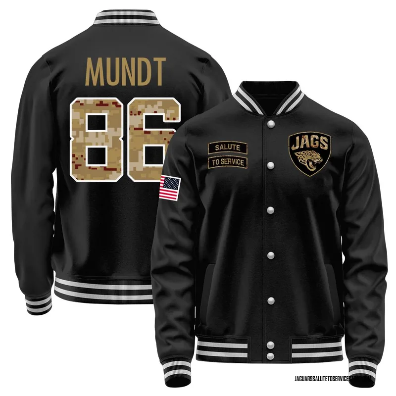 Youth Johnny Mundt Jacksonville Jaguars Black Salute to Service Sideline Performance Jacket