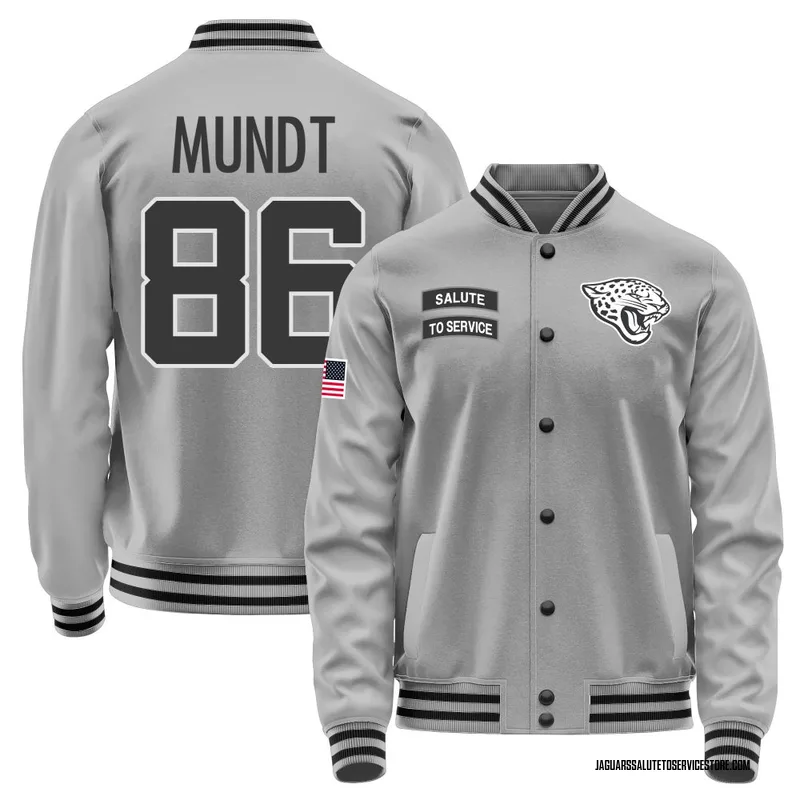 Youth Johnny Mundt Jacksonville Jaguars Gray Salute to Service Performance Jacket