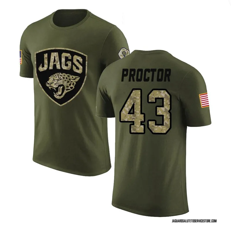 Youth Josh Proctor Jacksonville Jaguars Legend Olive Salute to Service T-Shirt