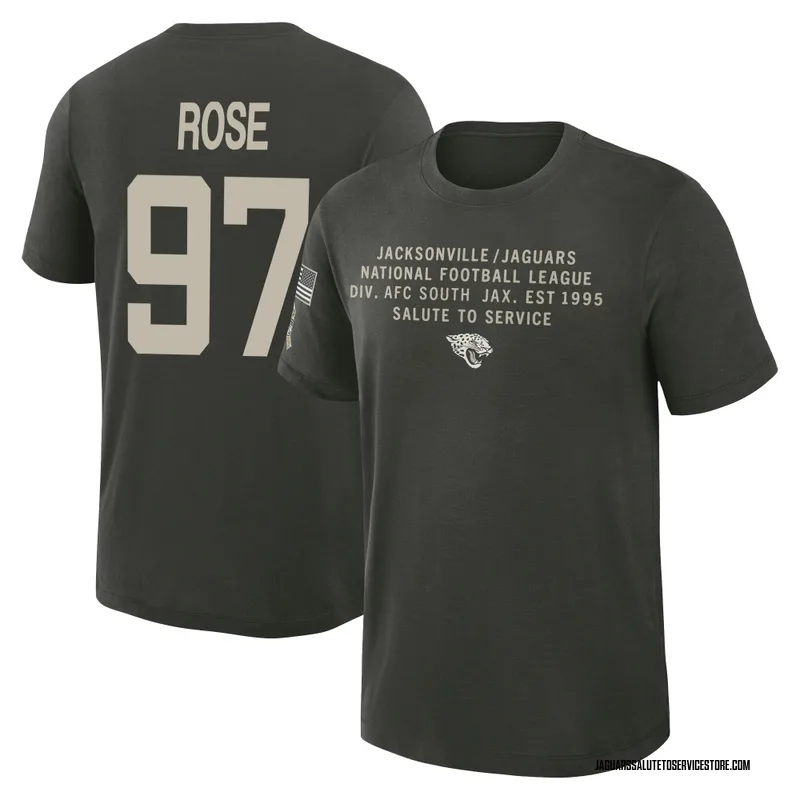Youth Keivie Rose Jacksonville Jaguars Green Forest/ 2025 Salute to Service Sideline Slub T-Shirt