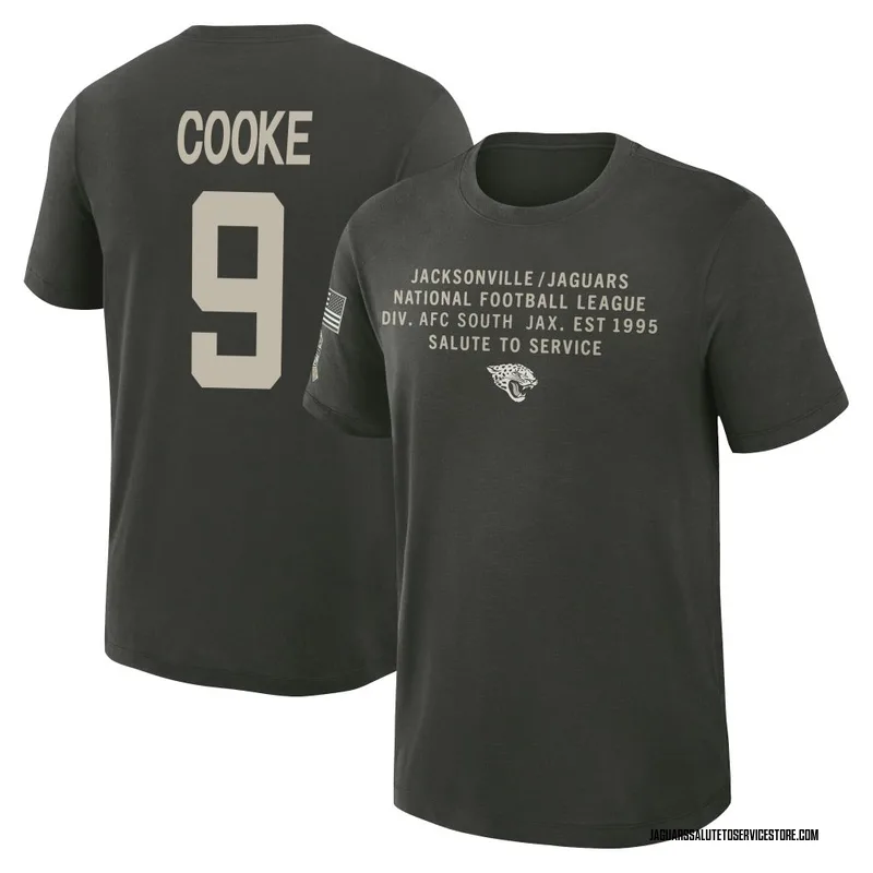 Youth Logan Cooke Jacksonville Jaguars Green Forest/ 2025 Salute to Service Sideline Slub T-Shirt