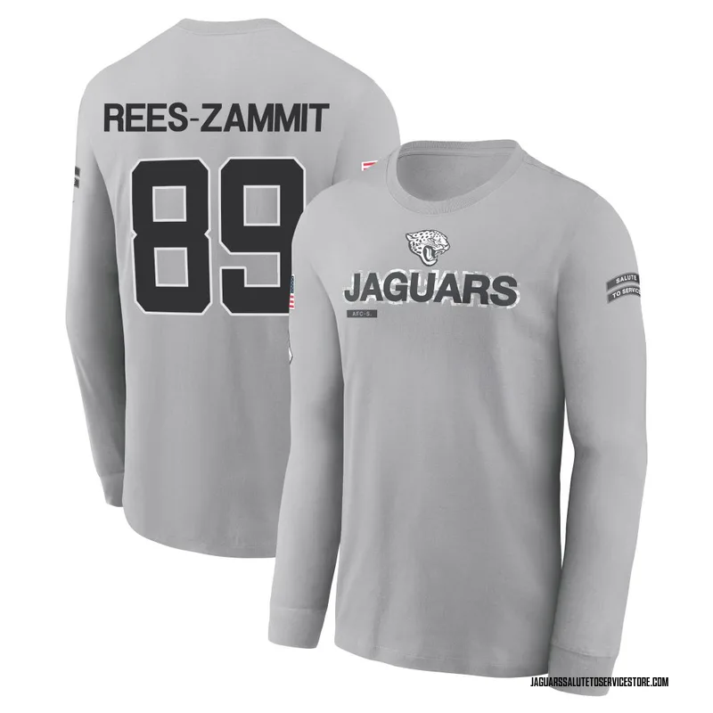 Youth Louis Rees-Zammit Jacksonville Jaguars Gray 2024 Salute to Service Long Sleeve T-Shirt