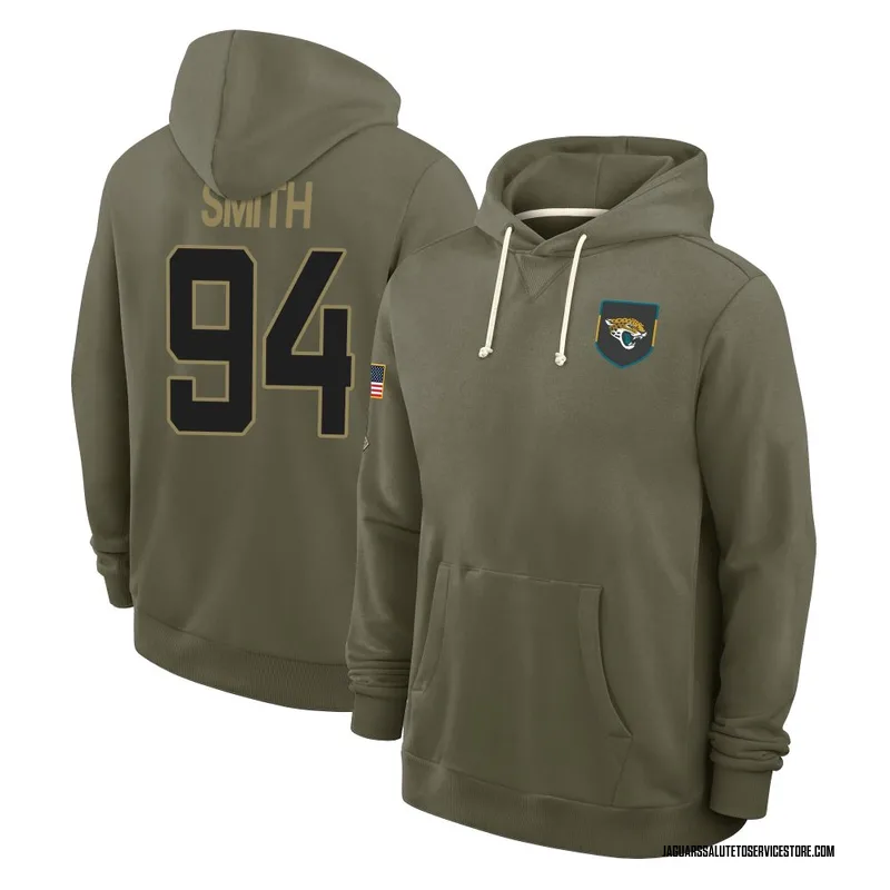 Youth Maason Smith Jacksonville Jaguars Olive 2025 Salute to Service Hoodie