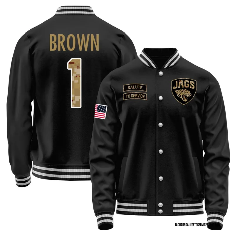 Youth Montaric Brown Jacksonville Jaguars Black Salute to Service Sideline Performance Jacket